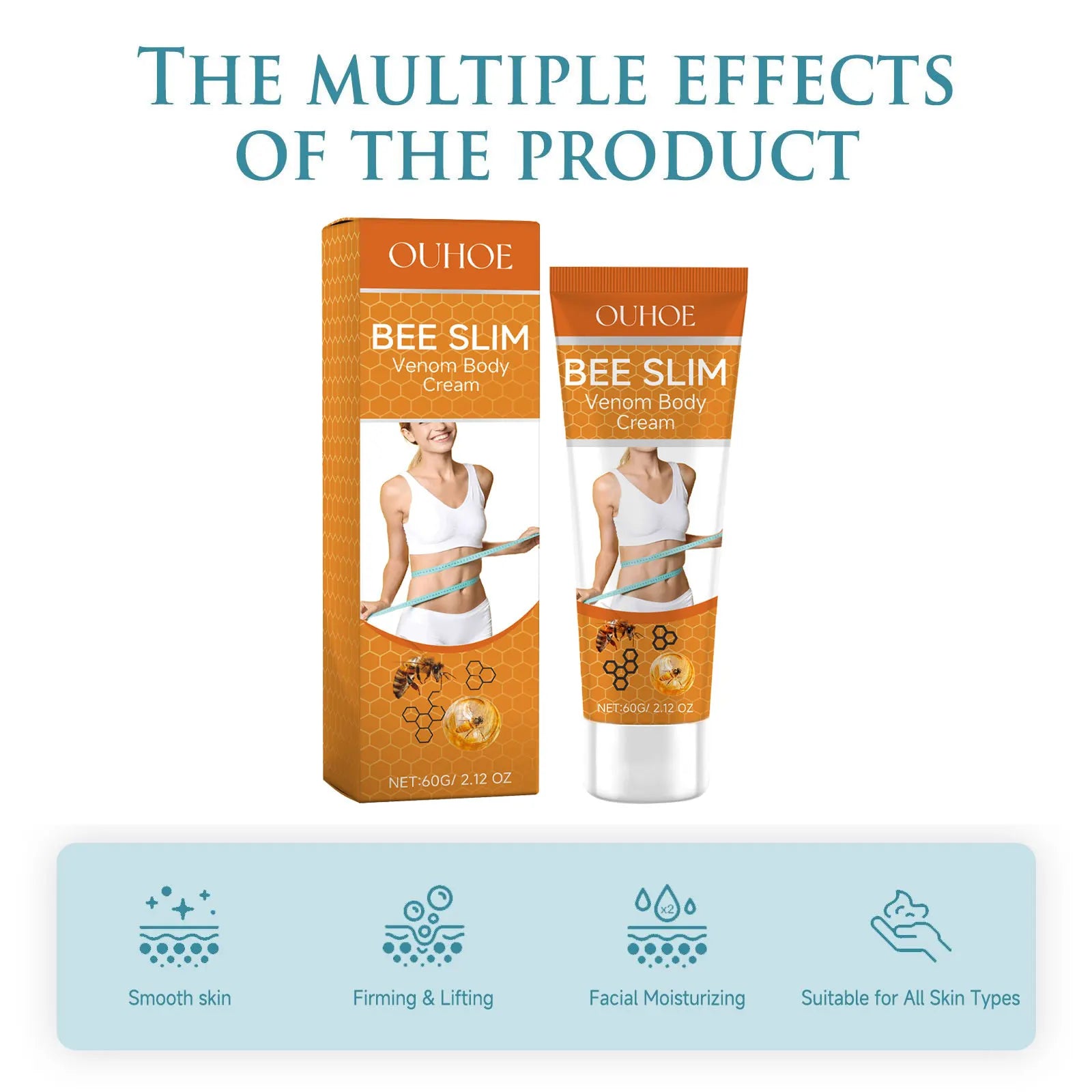 Weight Loss Cream for Stomach Thigh Arm Belly Body Shaping Sculpting Lifting Firming Fat Burner Anti Cellulite Bee Venom Lotion